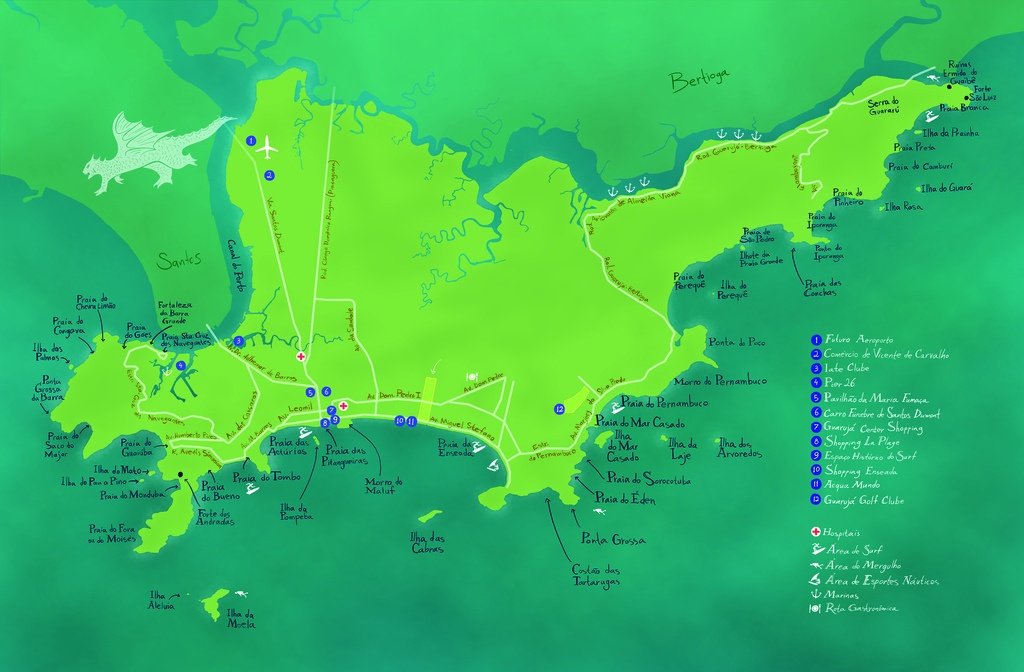 Você conhece o Mapa de Guarujá? - Portal Sambaqui