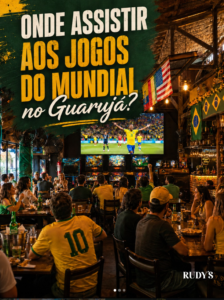 Rudy's Bar Guarujá telão jogo do Brasil